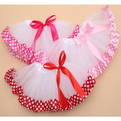 0-2Y Baby Infant Girls Clothes tutu Skirt Lovely Dot Bow Princess Ball Gown Children Costumes tulle skirt Dance Ballet Kids A320