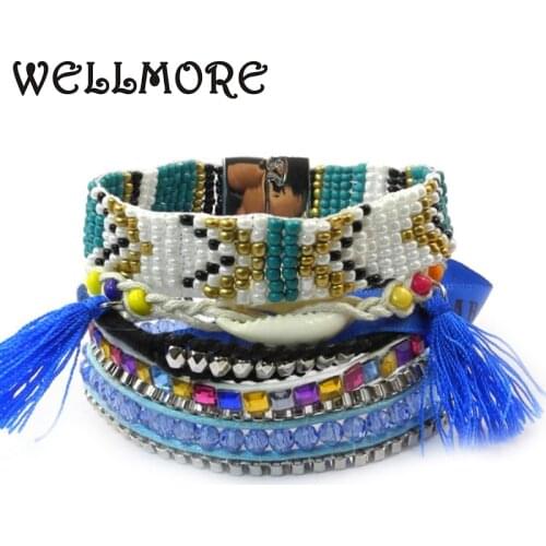 Beads bracelets bule Bracelet Handmade charm bracelets for women have S/M/L size B1413