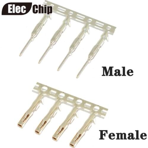 100Pcs 2.54mm Dupont Jumper Wire Cable Housing Male Female Pin Connector Terminal Crimp Terminal