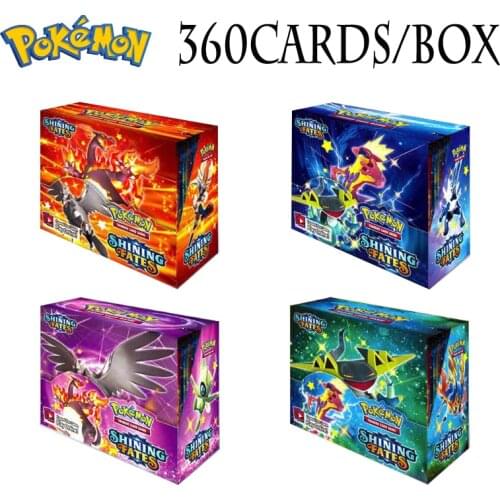 2021 Latest 360Pcs English Pokemon PTCG Shining Fates Cards Trade Game Battle Card Collection Collectable Toys Kids Gift