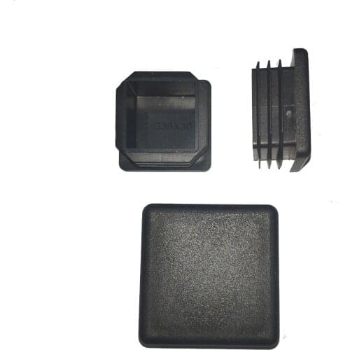 4/20/50/100Pcs Black Plastic Furniture Leg Plug Blanking End Cap Bung Round Bulkhead Square Pipe Tube Plugs Table Chair Foot Pad