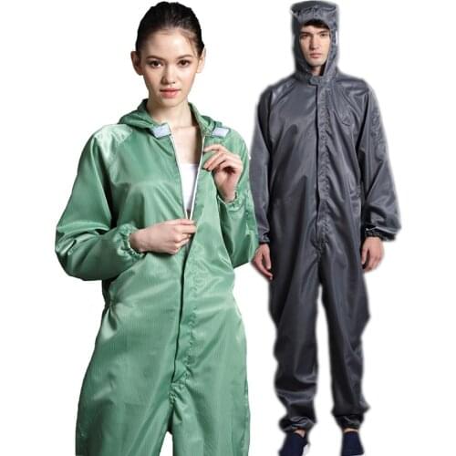 Anti-static Coveralls Clean Clothes Hood Cleanroom Garments Clean food Dust-proof Paint Work Clothing Unisex Protective overalls