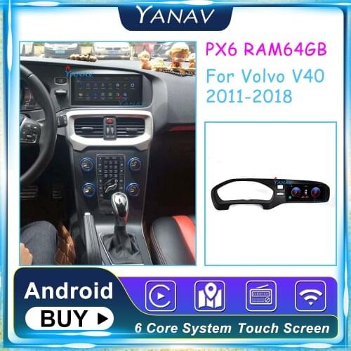 2 din Android car autoradio Tesla style stereo for Volvo V40 2011-2018 car stereo multimedia player GPS navigation DVD player
