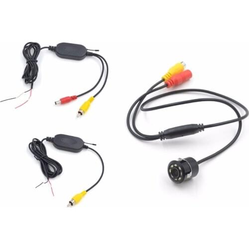 Wireless Auto Mini Car Rear View Camera HD Night Vision Rear View Camera Reverse Rear Camera With 8 LED Light