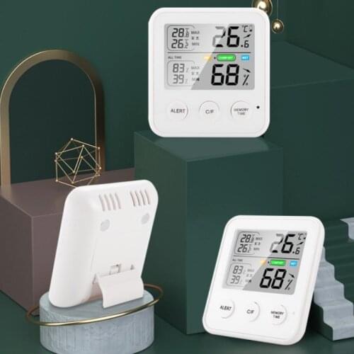 Digital LCD Thermometer hygrometer Indoor Temperature Sensor Humidity Meter Weather Station White Black Thermometer Humidity