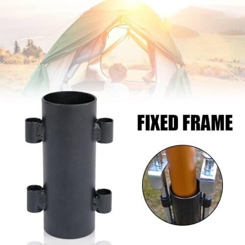 Camping Tent Rod Holder Iron Windproof Awning Poles Stand Portable Tent Fixed Tent Fittings For Outdoor Camping Fishing