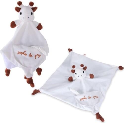 Baby Kids Comforting Towel Baby Bibs Comforter Washable Blanket Teddy Bear Soft Smooth Toys Plush Stuffed Multi-function