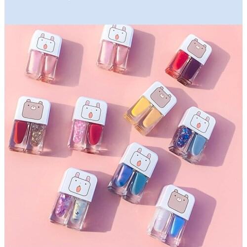 Double Nail Polish Set Free Baking Tearing Nail Long Lasting Quick Dry Coloful Matte Shiny Gel Nail Polish