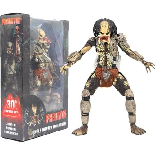NECA Predator Jungle Hunter Unmasked 7" Action Figure 1:12 30th Anniversary Toy