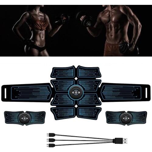 EMS Abdominal Belt Electrostimulation ABS Muscle Stimulator Hip Muscular Trainer Toner Home Gym Fitness Equipment Women Men