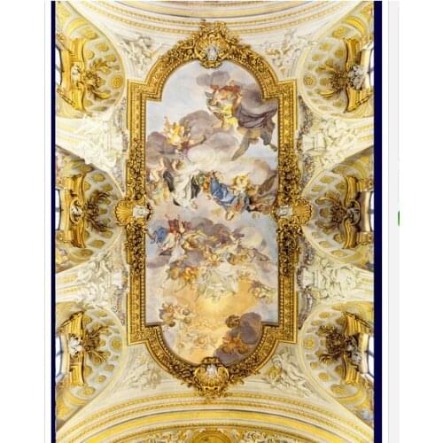 Customized 3d wallpaper 3d ceiling wallpaper murals God loves luxury European zenith suspended ceiling decorative Ceiling mural