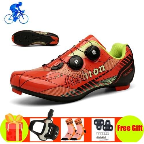Cycling Sneakers Men Women SPD-SL Pedals Road Bike Shoes Self-locking Breathable Outdoor Superstar Athletic Racing Bicycle Shoes