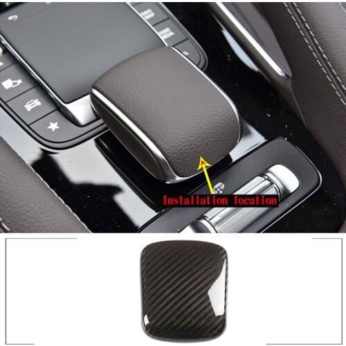 For Mercedes-Benz B-Class GLA GLB GLE 2020-2021 Central Control Armrest Head Protection Cover Real Carbon Fiber Car Accessories