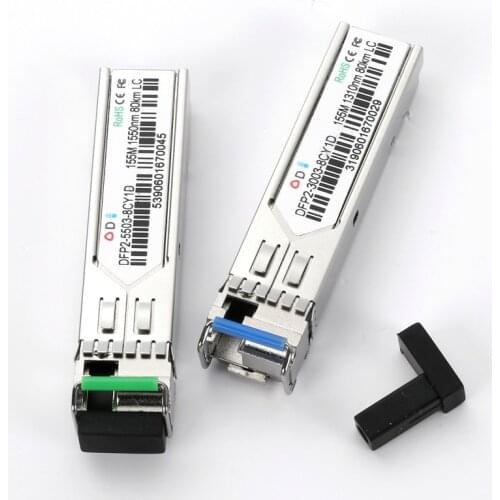 DFP2-5503-8CY1D 155M LC Single Fiber 80KMTransceiver Module SFP Module Fiber Optic