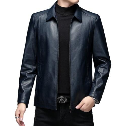 Brand Men Jacket 2021 New Spring Fall Soft Leather Jackets For Man Clothing Long Sleeves Coat Fashion Korean Style Thin Clothing