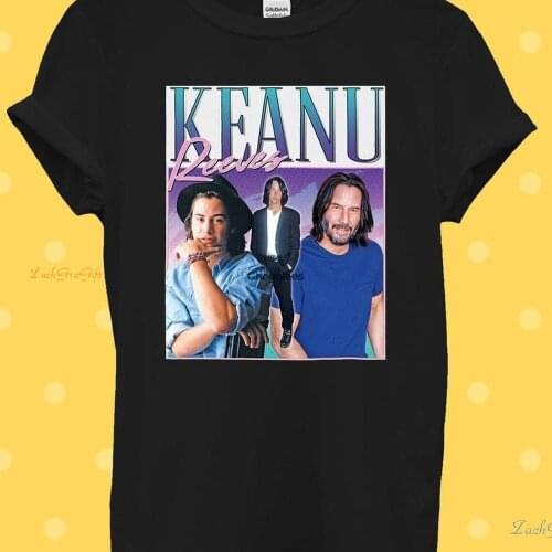 Keanu Reeves Homage Pop Culture T Shirt Men Women Unisex Baggy Boyfriend Shirt