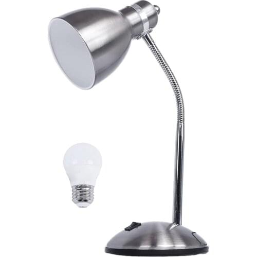 Table Lamp with Flexible Gooseneck,Adjustable Study Lamp with 4W LED Bulb,Bulb Included, Reading Lamp for Office,US Plug