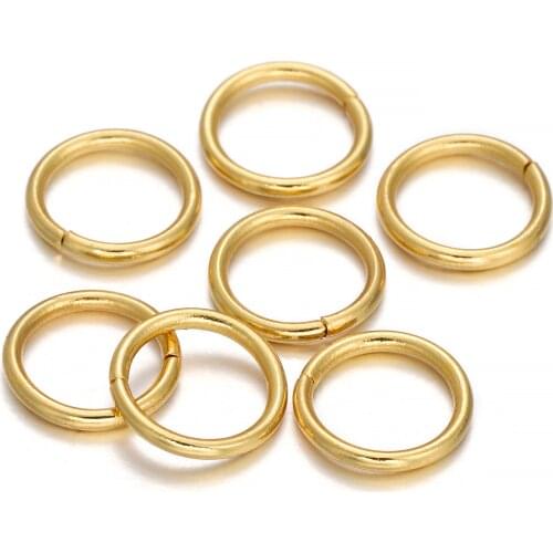 3 4 5 6 8 10mm 50-200pcs/Lot Stainless Steel Gold Silver Open Jump Rings Split Ring Connectors For DIY Jewelry Making Supplies