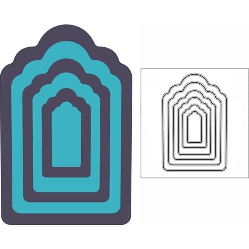 New Nesting Window Tags Craft Embossing Mold 2021 Metal Cutting Dies for DIY Decorative Scrapbooking Album Card Making No Stamps