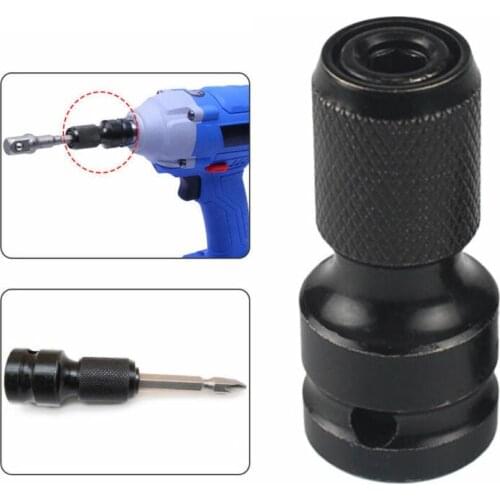 1/2inch Square Female Drive To 1/4inch Hex Shank Socket Converter Adapterelectric Wrench Conversion Head Hex