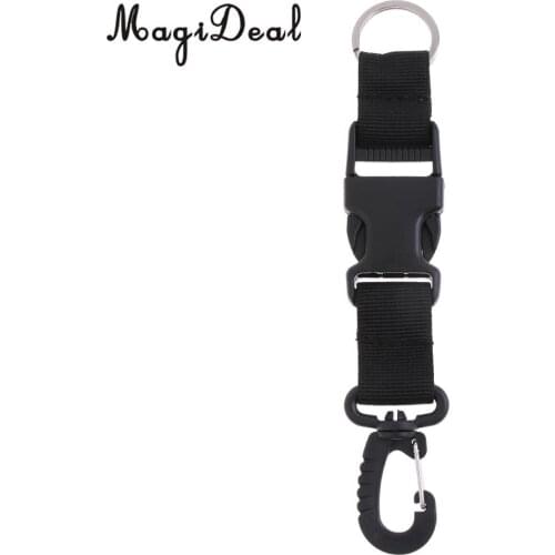 Scuba Diving Spearfishing BCD Lanyard Strap Belt Quick Release Buckle Clip Camera Flashlight Webbing Strap with Swivel Clip
