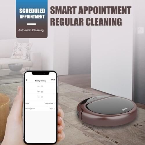 Robot Vacuum Cleaner 200ML Water Tank Auto-Recharge Gyro Navigation Remote&ALEXA&APP Control 7.6cm Slim Body 2000mAH Pet Hair