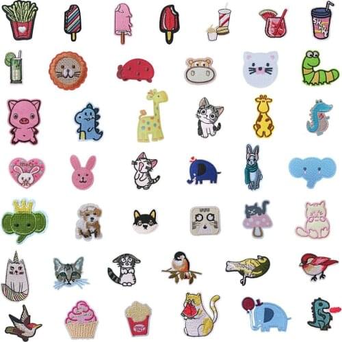 Self-adhesive embroidery badges can be sewn childrens denim jacket decoration DIY clothing supplies accessories 1PCS for sale