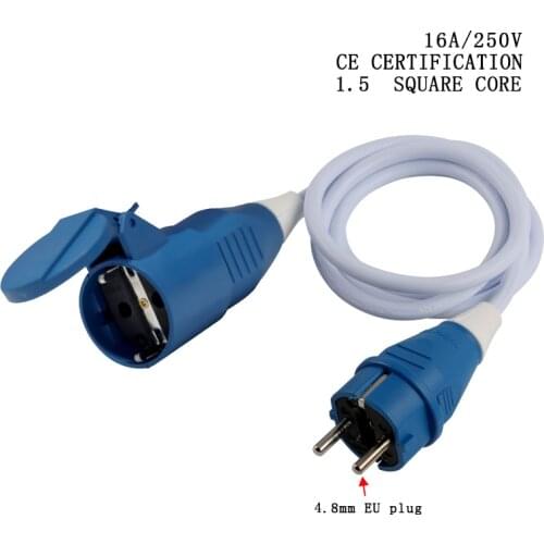 EU Plug Power Strip Extension Cord 1/3/5/10M Cable 4000W Electric Schuko Indoor Socket IP25 for Waterproof Outdoor Work 16A 250V