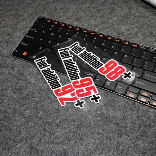 GalonDeco G033 Fuel addition 92+ 95+ 98+ Oil Type Car Fuel Tank Stickers Waterproof 3M Reflective Car Body Stickers and Decals