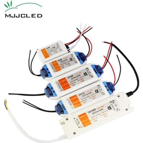 LED Driver 12V 18W 100W 28W 48W 72W Power Supply 12 Volt Adapter AC 110V 220V to 12V DC Lighting Transformer for LED Strip CCTV