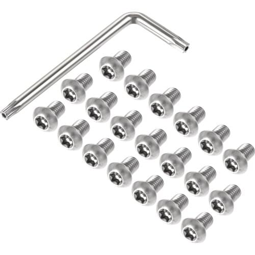 Uxcell M8x12mm Torx Security Machine Screw 20pcs Pan Head Screws with T40 L-Type Wrench