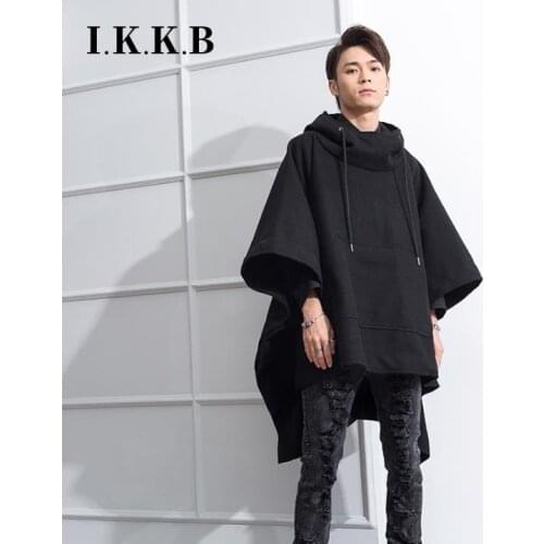 Vintage tweed Cape mens cape coat bat Cape winter coat student dark hooded medium length