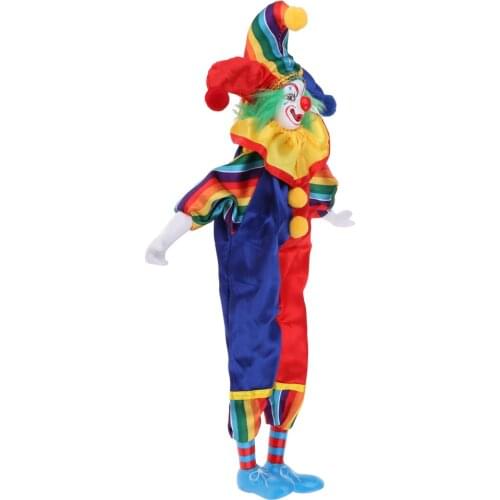 Funny Porcelain Dolls Smiling Ceramic Clown Dolls Model Harlequin Doll Toys