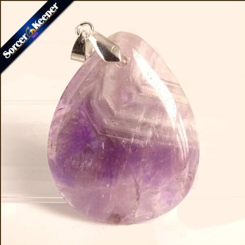 Womens Collares Gem Natural Amethysts Stone Pendant Necklace Quartz Purple Crystal Jewelry Loves Gift For Girlfriend AA409
