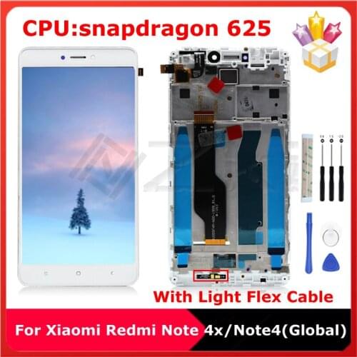 For Redmi Note 4X Snapdragon 625 LCD Display Digitizer Assembly Parts +Frame For Xiaomi Redmi Note 4 Global version Touch Screen