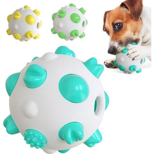 Teeth Ball Chewing Resistant Teething Molar Dog Pet Toys Toothbrush Interaction Pet Toy