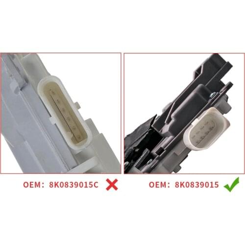 8 Pin Rear Left Door Lock Actuator Latch For Audi A4 B8 A5 Q7 Q5 RSQ3 8K0839015