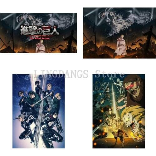 5d Diy Diamond Painting Attack On Titan Posters Japanese Anime Diamond Mosaic Embroidery Cross Stitch Full Drill Home Decor Gift