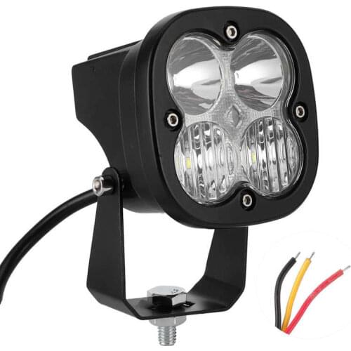 Car LED fog lights Auto fog lights 3.1in LED Work Light 40W RGB 6000K with Adjustable Bracket Universal for Car Motorcycle