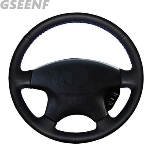 Car Steering Wheel Cover For Honda Accord 6 1998- 2002 Odyssey 1998-2001 Acura CL 1999 Black Hand-stitched Genuine Leather