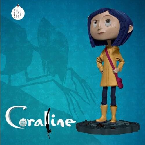 NECA Childrens toys Coraline & the Secret Door dolls S figure 7inch Shaking Head Caroline Girl Birthday Present