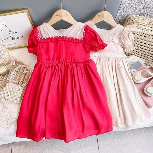 Summer Party Children Spanish Boutique lolita Kids Toddler Dresses Baby Girl Outfit Baby Little Girls Vintage beading Dress