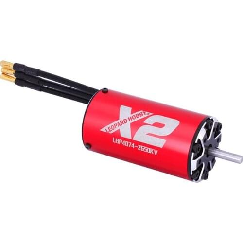 FATJAY Leopard Hobby LBP4074 X2 brushless inrunner 1750KV 2650KV 3-6S lipo battery 4-pole motor for RC boats