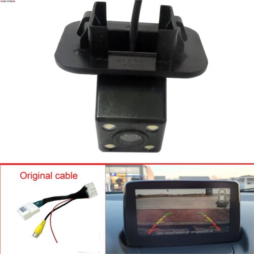 Car Rear View Reverse Backup Camera For Mazda CX-3 CX3 CX 3 KD 2016~2020 /28 Pins Adapter cable For Original Screen