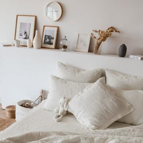 2PCS Natural Linen Cushion Cover Sofa Decorative Cushions Pillow Cover Home Decoration Flax Pillow Case Tropical Summer Cover