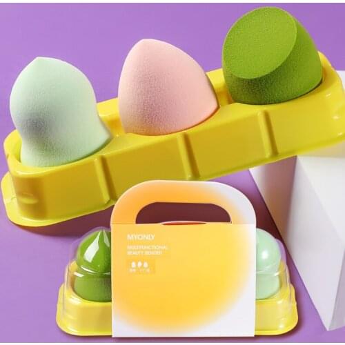 Hot Sale 3Pcs Waterdrop Makeup Sponge Face Foundation Powder Cream Blending Sponges beauty Cosmetic Tools Womens fashion