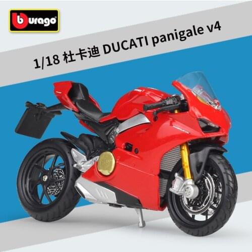 Halolo Bburago 1:18 Ducati Panigale V4 Simulation Alloy Motorcycle Model toy Car Gift Collection
