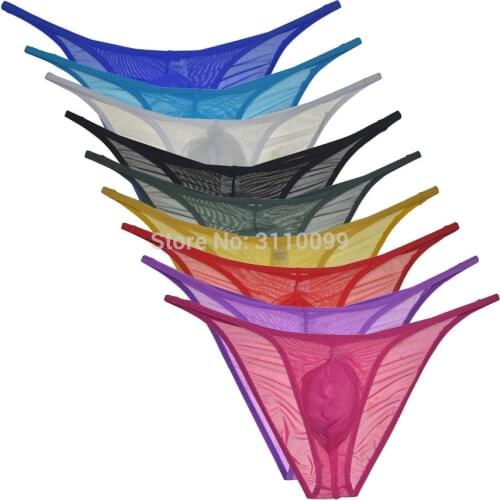 Mens semitransparent and ventilate Briefs Comfort improvement cooler Bikini Underwear