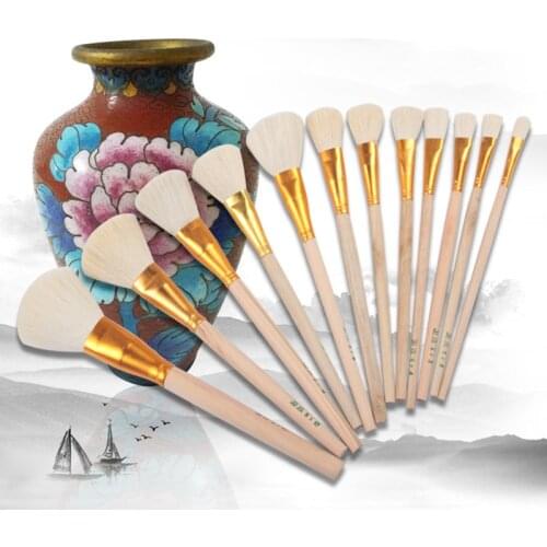 12pcs Wool Brush Set for Ceramic Glaze/painting Coloring Watercolor Paint Acrylic Craft DIY Painting Pen Art Supplies