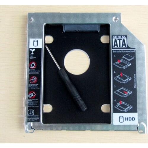 New For Apple MacBook Pro A1278 A1286 A1297 9.5mm SATA HDD SSD Caddy Adapter 2nd Opitical DVD Bay + Screwdriver